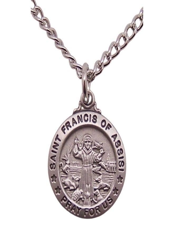 McVan, Inc. McVan St. Francis of Asssisi Pewter Medal Pendant with Prayer Card 3/4" - Image 4